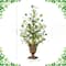 Glitzhome® 36" Lighted St. Patrick's Shamrock Urn Porch Tree with Timer